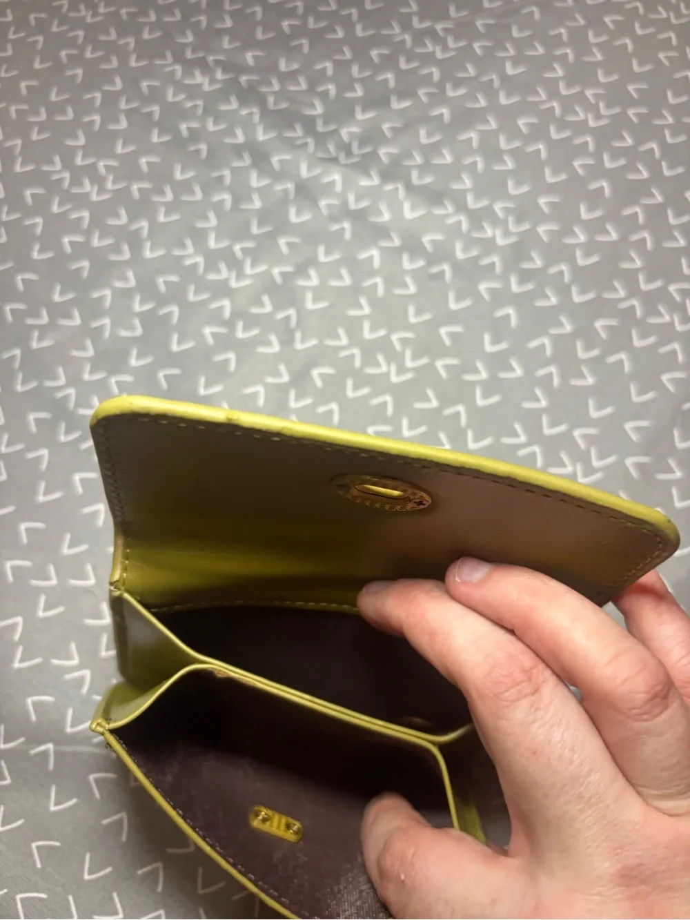 Olive Green Leather Card Wallet - Women's Accessories